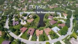  Presentation with neighborhood - PPT theme having aerial-view-of-a-tree background and a tawny brown colored foreground