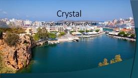  Presentation with aerial view of cape town - Presentation theme consisting of aerial view of agios nikolaos background and a light blue colored foreground