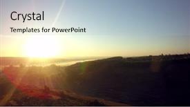  Presentation with agricultural - Presentation design with aerial view of agricultural fields background and a  colored foreground