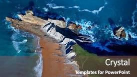  Presentation with amazing - Slide deck having aerial view of amazing rock background and a tawny brown colored foreground