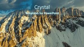  Presentation with rocky mountains - Slide set featuring aerial-view-of-amazing-rocky background and a ocean colored foreground