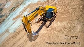  Presentation with aerial - Slides featuring aerial-view-of-an-yellow background and a coral colored foreground