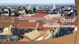  Presentation with aerial view of cape town - Colorful presentation design enhanced with aerial view of arad romania backdrop and a coral colored foreground