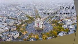  Presentation with arc de triomphe - Slide deck with aerial-view-of-arc-de background and a light gray colored foreground