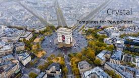  Presentation with paris - PPT layouts enhanced with aerial-view-of-arc-de background and a light blue colored foreground