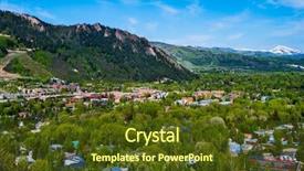  Presentation with aerial - Cool new presentation design with aerial view of aspen colorado backdrop and a tawny brown colored foreground