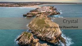  Presentation with aerial - Presentation enhanced with aerial-view-of-baleal-peninsula background and a coral colored foreground
