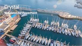  Presentation with aerial view of cape town - Audience pleasing presentation consisting of aerial view of barcelona spain backdrop and a teal colored foreground