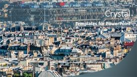  Presentation with paris france - PPT layouts enhanced with aerial-view-of-beaubourg-aera background and a ocean colored foreground