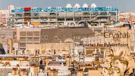  Presentation with paris france - Cool new PPT theme with aerial-view-of-beaubourg-area backdrop and a coral colored foreground