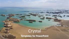  Presentation with salt - Slide set enhanced with aerial-view-of-beautiful-nature background and a coral colored foreground