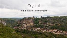  Presentation with virgin mary - Theme having aerial-view-of-beautiful-village background and a white colored foreground