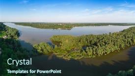  Presentation with river - Beautiful presentation featuring aerial-view-of-big-siberian backdrop and a wine colored foreground