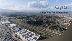  Presentation with freeway - Presentation theme consisting of aerial-view-of-bog-box background and a  colored foreground
