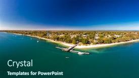  Presentation with aerial - Cool new presentation with aerial-view-of-bongaree-jetty backdrop and a ocean colored foreground
