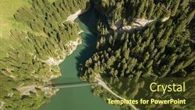  Presentation with lac - Theme with aerial-view-of-bridge background and a tawny brown colored foreground