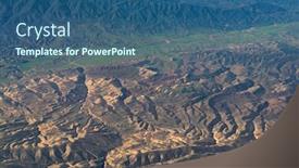  Presentation with california - Colorful PPT theme enhanced with aerial view of california san andreas california usa backdrop and a ocean colored foreground