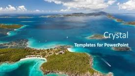  Presentation with united states - Audience pleasing slide deck consisting of aerial-view-of-caneel-bay backdrop and a ocean colored foreground