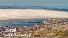  Presentation with cape town south africa - Cool new presentation theme with aerial-view-of-cape-town backdrop and a violet colored foreground