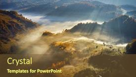  Presentation with autumn morning - Colorful presentation enhanced with aerial-view-of-carpathian-mountains backdrop and a tawny brown colored foreground