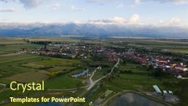  Presentation with transylvania - Beautiful PPT layouts featuring aerial-view-of-carta-village backdrop and a tawny brown colored foreground