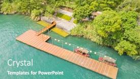  Presentation with aerial - Presentation theme consisting of aerial-view-of-chiang-kai background and a seafoam green colored foreground