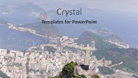 Presentation with christ - Slides with aerial-view-of-christ-redeemer background and a light blue colored foreground