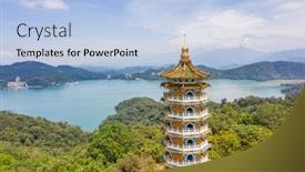  Presentation with taiwan - Cool new presentation theme with aerial-view-of-ci-en backdrop and a light blue colored foreground