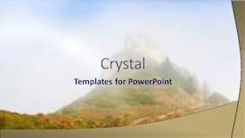 Presentation with autumn morning - Cool new presentation theme with aerial-view-of-ciucas-mountain backdrop and a sky blue colored foreground