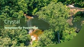 Presentation with indiana - PPT theme featuring aerial-view-of-clifty-falls background and a tawny brown colored foreground