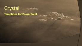  Presentation with bird eye view - Presentation theme featuring aerial-view-of-clouds background and a tawny brown colored foreground