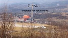  Presentation with fossil fuel coal - Slide set featuring aerial-view-of-coal-power background and a light blue colored foreground