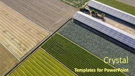  Presentation with energy generation - Beautiful slides featuring aerial-view-of-colorful-farm backdrop and a tawny brown colored foreground