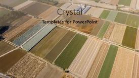  Presentation with energy generation - PPT theme featuring aerial-view-of-colorful-farm background and a coral colored foreground