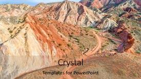  Presentation with moab - Slides having aerial view of colorful rock background and a coral colored foreground