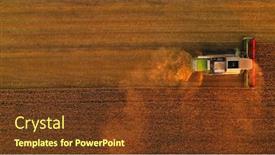  Presentation with harvest - Slide set featuring aerial-view-of-combine-harvester background and a  colored foreground