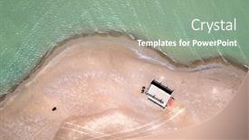  Presentation with lake - PPT theme consisting of aerial-view-of-conneaut-beach background and a seafoam green colored foreground