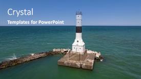  Presentation with city of chicago aerial view - Slide deck consisting of aerial-view-of-conneaut-west background and a teal colored foreground