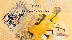  Presentation with construction site construction - Theme enhanced with aerial-view-of-construction-site background and a lemonade colored foreground