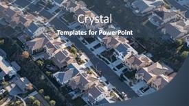  Presentation with community - Theme enhanced with aerial-view-of-contemporary-suburban background and a ocean colored foreground