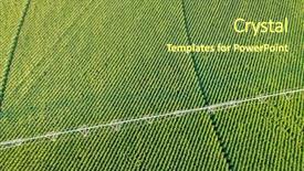  Presentation with corn field - Cool new slides with aerial view of corn field backdrop and a tawny brown colored foreground