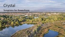  Presentation with cotton - PPT theme consisting of aerial view of cotton hollow background and a light blue colored foreground