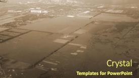 Presentation with aerial - PPT layouts enhanced with aerial-view-of-countryside background and a tawny brown colored foreground