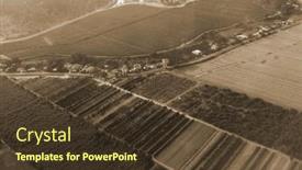  Presentation with aerial - Presentation theme consisting of aerial-view-of-countryside background and a  colored foreground