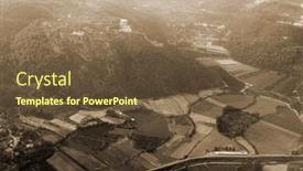  Presentation with aerial - Slide deck having aerial-view-of-countryside background and a  colored foreground