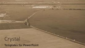  Presentation with region - Slides having aerial-view-of-countryside background and a coral colored foreground