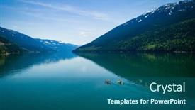  Presentation with kayaking - Cool new PPT layouts with aerial-view-of-couple-kayaking backdrop and a ocean colored foreground