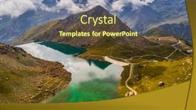  Presentation with inspiring - Presentation enhanced with aerial-view-of-dam background and a tawny brown colored foreground