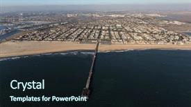  Presentation with aerial - Beautiful PPT theme featuring aerial view of damaged seal backdrop and a wine colored foreground