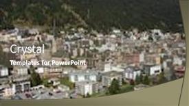  Presentation with meetings - Cool new slide set with aerial-view-of-davos-city backdrop and a gray colored foreground